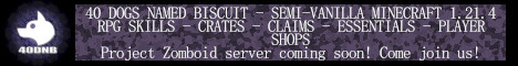 40 Dogs Named Biscuit Minecraft Server banner