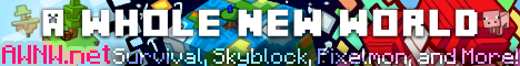 A Whole New World Minecraft Server banner