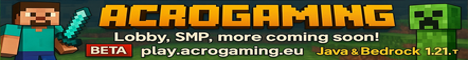 AcrogamingMc Minecraft Server banner