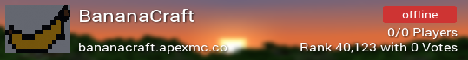 BananaCraft Minecraft Server banner