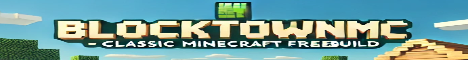 BlockTown Minecraft Server banner
