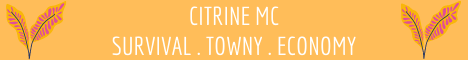 Citrine MC Minecraft Server banner