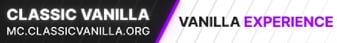 Classic Vanilla Minecraft Server banner