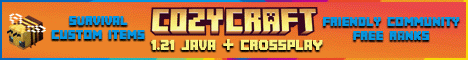 Cozy Craft Minecraft Server banner