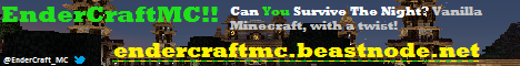 EnderCraft Survival/Raiding 24/7 Minecraft Server banner