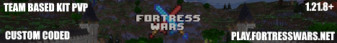 Fortress Wars Minecraft Server banner