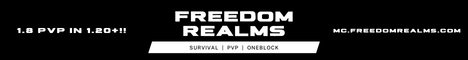 Freedom Realms MC Minecraft Server banner