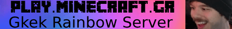 GKEK Rainbow Minecraft Server banner