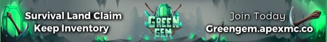Green Gem Minecraft Server banner