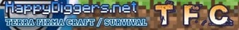 HappyDiggers TFC TerraFirmaCraft Minecraft Server banner