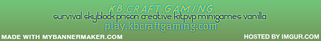 KB Craft Gaming Minecraft Server banner