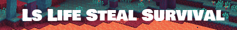 Ls LifesSteal Survival Minecraft Server banner