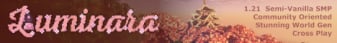 Luminara Minecraft Server banner