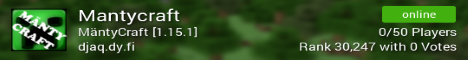 Mantycraft Minecraft Server banner