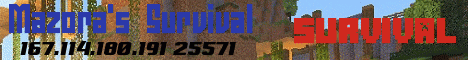 Mazoras Survival Minecraft Server banner