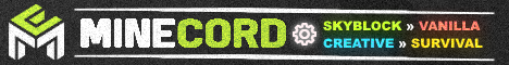 Minecord.net - Survival & Miniagems Minecraft Server banner