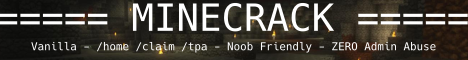 MineCrack Semi Vanilla Minecraft Server banner
