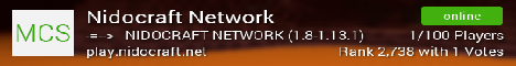 Nidocraft Network Minecraft Server banner