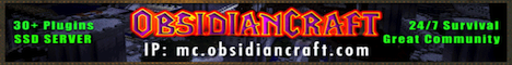 ObsidianCraft Cloud Minecraft Server banner