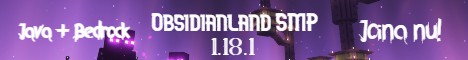 Obsidianland Minecraft Server banner