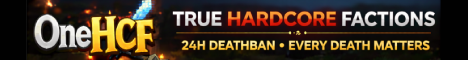 OneHCF Minecraft Server banner