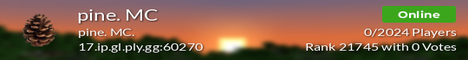 pine. MC Minecraft Server banner