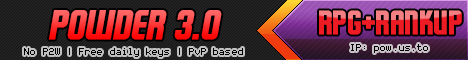 Powder 3.0 Minecraft Server banner