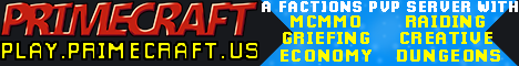 PrimeCraft Minecraft Server banner