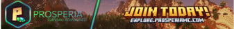 Prosperia🌲|Survival🏔️|Economy💰|Custom Worldgen� Minecraft Server banner