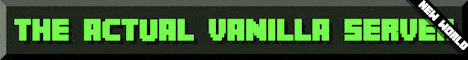 Pure Vanilla Minecraft Server banner