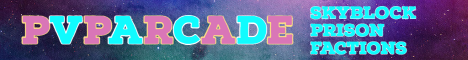 PvPArcade Minecraft Server banner