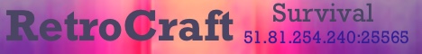 RetroCraft Minecraft Server banner