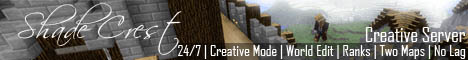 ShadeCrest Creative Minecraft Server banner
