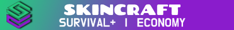 SkinCraft Survival and Economy Minecraft Server banner