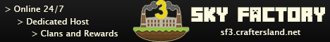 SkyFactory3 by CraftersLand Minecraft Server banner