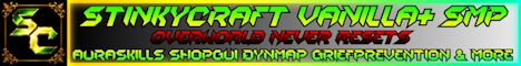 StinkyCraft Vanilla SMP Minecraft Server banner