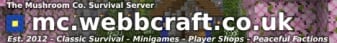 The Mushroom Co. Survival Minecraft Server banner