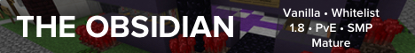 The Obsidian Minecraft Server banner