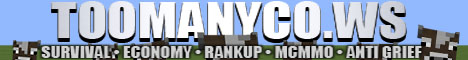 Too Many Cows Survival Minecraft Server banner