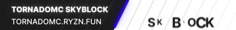 TornadoMC Skyblock Minecraft Server banner
