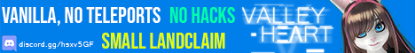 Valleyheart Semi Anarchy Vanilla Minecraft Server banner