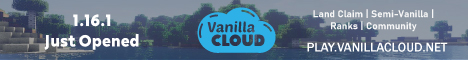 Vanilla Cloud Survival Minecraft Server banner