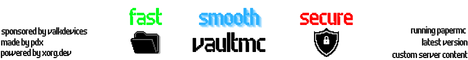 VaultMC Minecraft Server banner