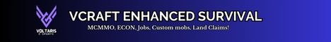 VCraft Ehannced survival Minecraft Server banner