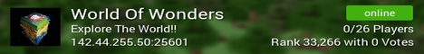 World Of Wonders Minecraft Server banner